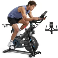Merach Heimtrainer für Zuhause, Fitnessbike mit LCD-Display bis 158 KG, bequeme und leise, verstellbarer magnetischer Widerstand, Heimfitness