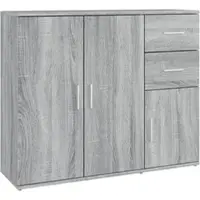 Helloshop26 - Buffet Sideboard Kommode Kleiderschrank Aufbewahrungsmöbel Organizer Küche Wohnzimmer Lounge Sonoma 91 x 29,5 x 75 cm 02_0036556