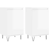 Helloshop26 - Buffet Sideboard Kommode Kleiderschrank Aufbewahrungsmöbel Organizer für Küche Wohnzimmer Lounge 2er-Set Hochglanz 40 02_0036704