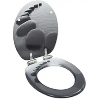 Helloshop26 - WC-Sitz mit MDF-Deckel mit Absenkautomatik Steinoptik 02_0002898
