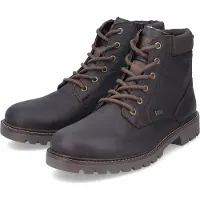 Rieker Herren Echtleder Winterboot RiekerTEX braun, echtes Lammwollfutter, Herren:46 EU