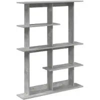 vidaXL Wandregal Betongrau 102 x 20 x 130 cm Holzwerkstoff