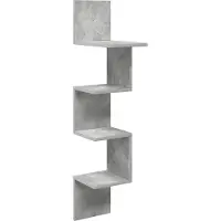 vidaXL Wandregal Wandhalterung Betongrau 32 x 21 x 107 cm