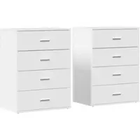 Helloshop26 - Buffet Sideboard Kommode Kleiderschrank Aufbewahrungsmöbel Organizer für Küche Wohnzimmer Lounge 2er-Set 60 x 39 x 80 02_0036683