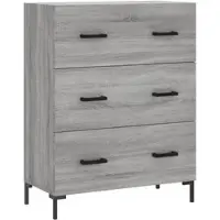 Helloshop26 Buffet Sideboard Kommode Kleiderschrank Aufbewahrungsmöbel Organizer Küche Wohnzimmer Sonoma 69,5 x 34 x 90 cm