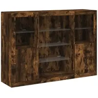 Helloshop26 - Buffet Sideboard Kommode Kleiderschrank Aufbewahrungsmöbel Organizer für Küche Wohnzimmer Lounge mit LED-Beleuchtung 02_0037207