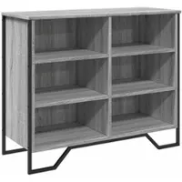 Helloshop26 - Buffet Sideboard Kommode Kleiderschrank Aufbewahrungsmöbel Organizer Küche Wohnzimmer Sonoma 91 x 35,5 x 74,5 cm 02_0036557