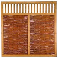 Tetzner & Jentzsch VESUV Weidengeflechtzaun 180 x 180 cm, braun gebeizte Weide