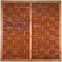 Tetzner & Jentzsch ÄTNA Weidengeflechtzaun 180 x 180 cm, braun gebeizte Weide