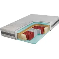 MKS Meble Multipocket-Matratze CALVI, mit Kokosschicht, zwei Härtegrade H3/H4, antiallergisch matratze, 7 Härtezonen, abnehmbarer bezug - APRI - 180 x 200 cm