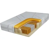 MKS Meble Taschenfederkern Komfortschaum VIRE, Härtegrad H3/H4, 7-Zonen Technologie, Allergiker geeignet, Kokos Verstärkung - LUX - 200 x 200 cm