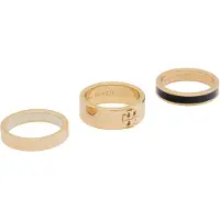 Tory Burch Ring Enamel Ring Set 184445 Schwarz