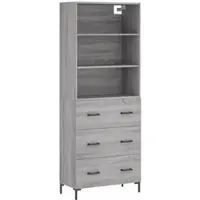 Helloshop26 - Buffet Sideboard Kommode Kleiderschrank Aufbewahrungsm√∂bel Organizer Küche Wohnzimmer Lounge hohe Sonoma-Eiche 69,5 x 02_0035553