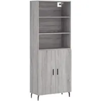 Helloshop26 - Buffet Sideboard Kommode Kleiderschrank Aufbewahrungsmöbel Organizer Küche Wohnzimmer Lounge hohe Sonoma-Eiche 69,5 x 02_0035534