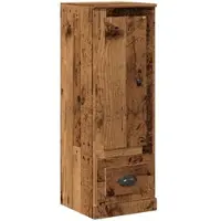 Helloshop26 - Buffet Sideboard Kommode Schrank Aufbewahrungsmöbel Organizer Küche Wohnzimmer Lounge hoch Altholz 36 x 35,5 x 103,5 02_0035654