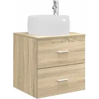 vidaXL Wandmontierte Waschtisch Sonoma-Eiche 49,5 x 44,5 x 66 cm