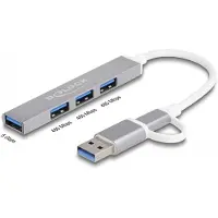DeLOCK - Hub - 3 x USB 2.0 + 1 x USB 3.2 Gen 1 - Desktop