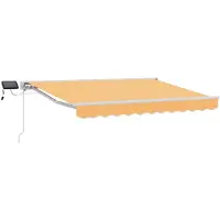 vidaXL Manueller Markisenrahmen mit LEDs Sand 3 x 2,5 m