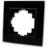 McPower FLAIR Glasrahmen 1-Fach Schwarz Rahmen aus Glas