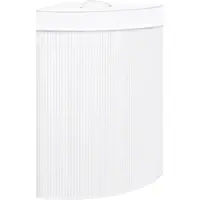 Helloshop26 - Eck-Wäschekorb aus Bambus 60 Liter weiß 02_0006150