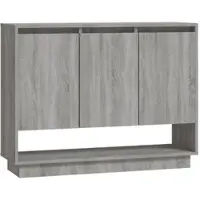 Helloshop26 - Buffet Sideboard Kommode Kleiderschrank Aufbewahrungsmöbel Organizer Küche Wohnzimmer Lounge Sonoma 97 x 31 x 75 cm 02_0036559