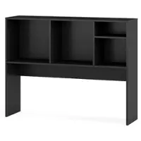 Helloshop26 - Büroregal 94 x 25 x 73 cm mit 4 Fächern elegantes modernes Design aus schwarzem Holz 20_0020122