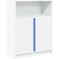 Helloshop26 - Buffet Sideboard Kommode Schrank Aufbewahrungseinheit Organizer für Küche Wohnzimmer Lounge mit LED-Beleuchtung 77 x 02_0029775
