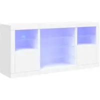 Helloshop26 - Buffet Sideboard Kommode Schrank Aufbewahrungseinheit Organizer für Küche Wohnzimmer Lounge mit LED-Beleuchtung 142,5 02_0029828