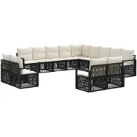 vidaXL Gartensofa-set 13 stk. Schwarz Poly-Rattan