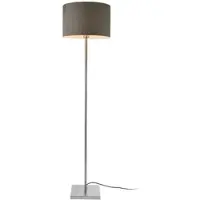 Helloshop26 - Stehlampe Metallgestell Stoffschirm 1 x E27-Glühbirne grau 151 cm 03_0002435