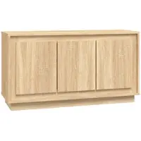 Helloshop26 - Buffet Sideboard Kommode Kleiderschrank Aufbewahrungsmöbel Organizer Küche Wohnzimmer Sonoma-Eiche 102 x 35 x 55 cm 02_0031480