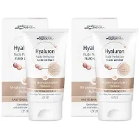 Medipharma cosmetics Hyaluron Nude Perfect.Fluid getönt hell.HT LSF 20 2x 2x50 ml Creme