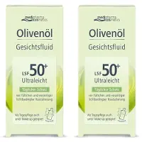 Medipharma cosmetics Olivenöl Gesichtsfluid LSF 50+ 2x 2x50 ml Creme