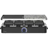 BIKITCHEN grill 950 Raclette Antihaftbeschichtung, Überhitzungsschutz, Kontrollleuchte, 8Pfännchen