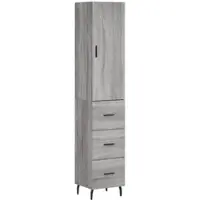 Helloshop26 - Buffet Sideboard Kommode Kleiderschrank Aufbewahrungsmöbel Organizer Küche Wohnzimmer Lounge hohe Sonoma-Eiche 34,5 x 02_0035329