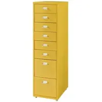 Helloshop26 - Büroschrank Rollcontainer mit 8 Schubladen 109 x 28 x 41 cm gelb