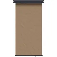 vidaXL Balkon Seitenmarkise 117 x 250 cm 100% Polyester Eisen Stahl