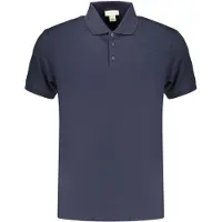 Calvin Klein Jeans Herren Kurzarm-Poloshirt in Blau mit Stickerei und 3 Knöpfen
