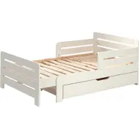 Vipack Kinderbett in Weiß ausziehbar mit Bettschublade 140/ 160/ 200 cm
