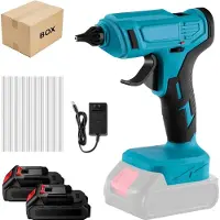 StarTech.com Akku-Heißklebepistole 18V - 100W Schnellaufheizung - Kabellos - Kupferdüse - 2 Akkus inklusive - EU-Stecker