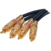 Shiverpeaks S/CONN maximum connectivity Cinch Audio-Kabel-2 Metallcinchstecker auf 2 Metallcinchstecker, vergold