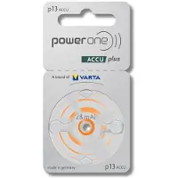 Power One 13 ACCU plus Orange p13 Akku für Hörgeräte NiMH 2er Blister p13