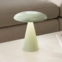 Beacon Lighting LED-Akku-Tischleuchte Kinoko, grün, 27 cm, CCT dimmbar, grün, für Wohn- / Esszimmer, Kunststoff, Modern