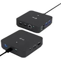 I-Tec USB-C DP Dual HDMI Docking Station with Power Delivery 100 W, Kabelgebunden, USB 3.2 Gen 2 (3.1 Gen 2) Type-C, 100 W, 10,100,1000 Mbit/s, Schwarz, 10 Gbit/s