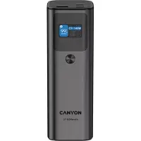 Canyon PB-2010, 27000 mAh, Power Delivery 3.1, Quick Charge 3.0, 140 W, Dunkles Grau