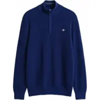 Gant Troyer "MICRO TEXTURED COTTON HALF ZIP" Regular fit mit Troyerkragen