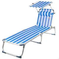 Aktive Sunhade & Pillow Klappbare Sonnenliege 5-fach Verstellbar