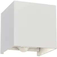 Orion Aussenwandleuchte mit Bewegungsmelder Cube-S, braun / rost, Aluminium, Modern