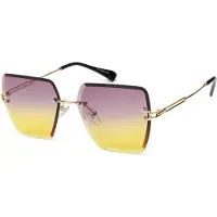 StyleBREAKER Sonnenbrille "Rahmenlose Rechteckige Sonnenbrille mit Diamant Schliff" 1 Stk.