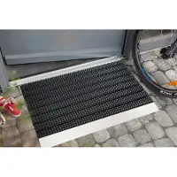 Astra Fußmatte "Super Brush" rechteckig 28 mm Höhe Türmatte, Eingansbereich, Aluminium, rutschfest